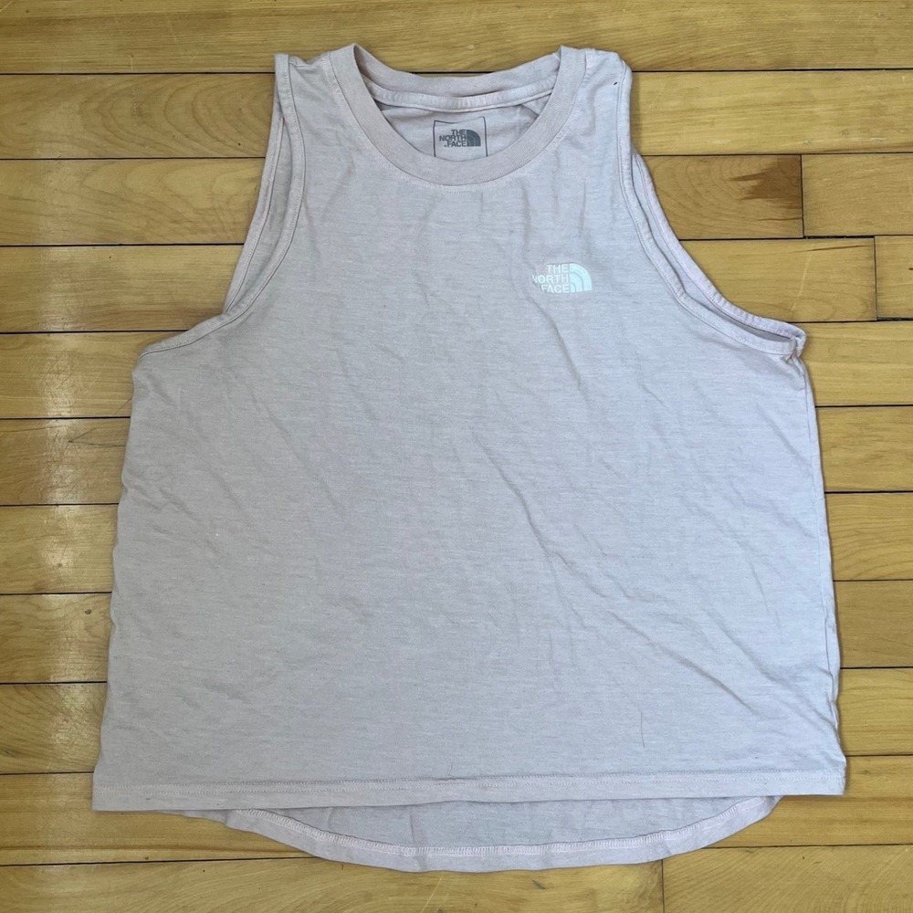 The North Face Womens Pink Sleeveless Athletic Tank Top High Low Hem Relaxed Fit